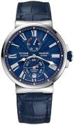 Ulysse Nardin Herreklokke 1133-210-E3 Marine Collection Blå/Lær