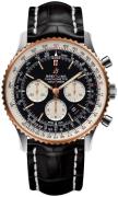 Breitling Herreklokke UB0127211B1P1 Navitimer 01 46Mm Sort/Lær Ø46