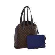 Pre-owned Brunt lerret Louis Vuitton Cabas