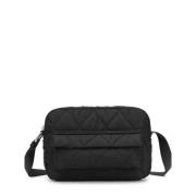 Quiltet Crossbody Skulderveske - Mørk/Svart