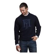 Blue Hansen Jacob Hansen &amp;amp; Jacob Vello Logo Knit Gense &amp;am...