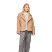 Beige Untold Stories Amber Short Coat Outerwear