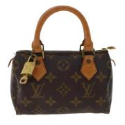 Pre-owned Brunt lerret Louis Vuitton Speedy