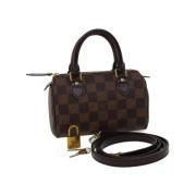 Pre-owned Brunt lerret Louis Vuitton veske