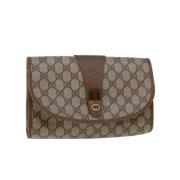 Pre-owned Beige lerret Gucci Clutch