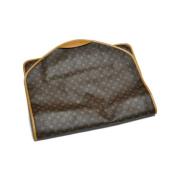 Pre-owned Brunt lerret Louis Vuitton reiseveske