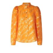 Oransje Blad-Detalj Skjorte