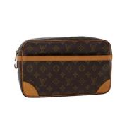 Pre-owned Brunt lerret Louis Vuitton Compiègne