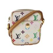 Pre-owned Hvitt lerret Louis Vuitton skuldervesker