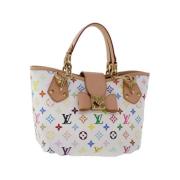 Pre-owned Hvitt lerret Louis Vuitton Tote