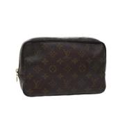 Pre-owned Beige lerret Louis Vuitton toalettmappe