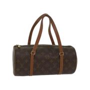 Pre-owned Brunt lerret Louis Vuitton sommerfugl