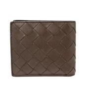 Pre-owned Brunt skinn Bottega Veneta lommebok