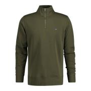 Juniper Green Half Zip Sweatshirt - Reg Shield