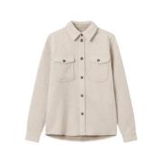 Ivory Bouclé Overshirt