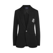 Elegant Jacquard Blazer - Svart