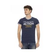 Action Blue Rund Hals T-Skjorte