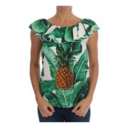 Tropisk Paljett Bluse T-skjorte