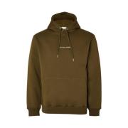 Hankie Logo Hood Sweat W - Dark Olive