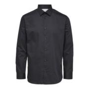 Black Selected Slhregethan Skjorte Ls Classic B Noos Skjorte