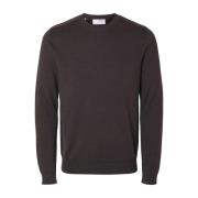 Brun Bomull Crew Neck Genser