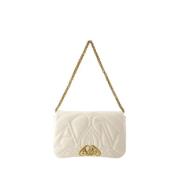 Beige Crossbody Veske med Kjede