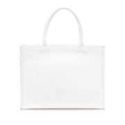 Pre-owned Hvitt lerret Dior Tote