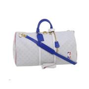 Pre-owned Hvitt lerret Louis Vuitton Keepall