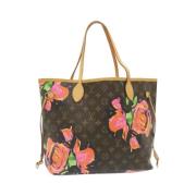 Brukt Flerfarget Lerret Louis Vuitton Neverfull