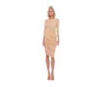 Beige Norma Kamali Long Sleeve Diana Dress Kjoler