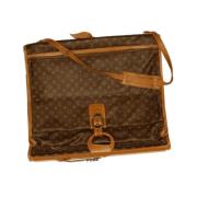 Pre-owned Brunt lerret Louis Vuitton skuldervesker