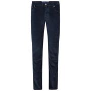 Marineblå Slim Fit Corduroy Jeans