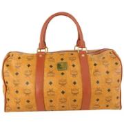 Pre-owned MCM-reiseveske i brunt skinn