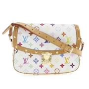 Pre-owned Hvitt lerret Louis Vuitton Sologne