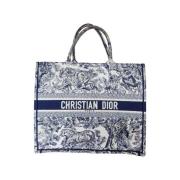 Pre-owned Navy Canvas Dior Tote