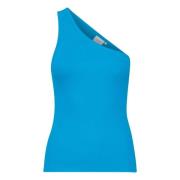 Malibu Blue One Shoulder Ermeløs Topp