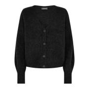 Myk Strikket V-Hals Cardigan 156830 Svart