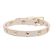 Leather Stud Bracelet Mini Vanilla