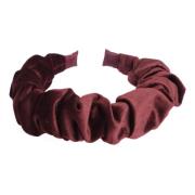 Velvet Hårband Wave Maroon