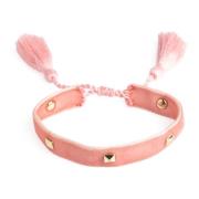 Velvet Friendship Bracelet Thin W/Stud Blossom