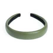 Leather Hair Band Broad Faded Army