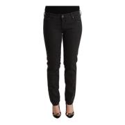 Black Low Waist Skinny Denim Cotton Jeans