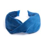 Velvet Hair Band Folded Strong Blue