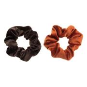 Fløyel Hår Scrunchie i Sjokoladebrun