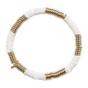 Clay Bead Bracelet White