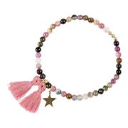 Stone Bead Bracelet 4 MM Funky Rose