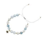 Stone Bead Bracelet 8 MM Aquamarine