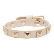 Leather Stud Bracelet Vanilla