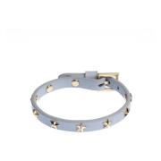 Leather Star Stud Bracelet Mini Dusty Blue