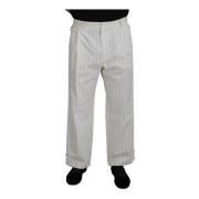 Hvite Stripete Bukser fra MainLine Kolleksjonen